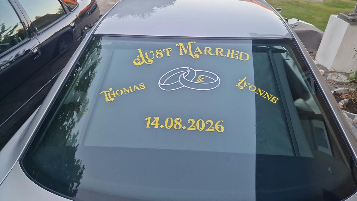 Wedding Aufkleber fürs Auto Premium