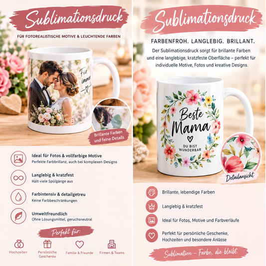 ☕ Personalisierte Tassen – mit Sublimationsdruck