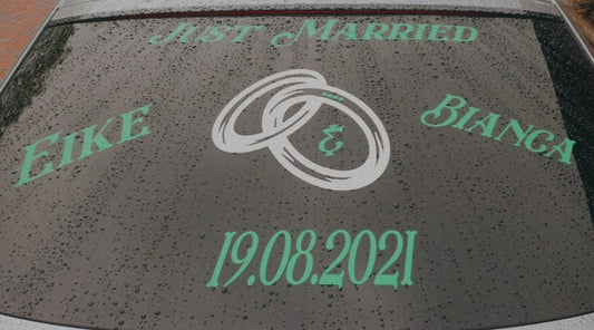 Wedding Aufkleber fürs Auto Basic